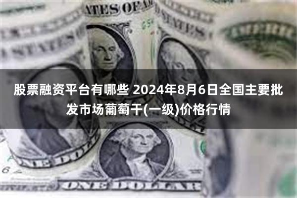 股票融资平台有哪些 2024年8月6日全国主要批发市场葡萄干(一级)价格行情