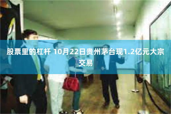 股票里的杠杆 10月22日贵州茅台现1.2亿元大宗交易