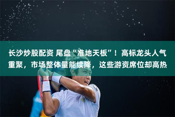 长沙炒股配资 尾盘“准地天板”！高标龙头人气重聚，市场整体量能续降，这些游资席位却高热